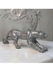 5pcs Resin Leopard Sculpture In Assorted Colors, Ideal For Home Decor Animal Figurine, Living Room, Desk, Cabinet, Holiday Gift & Tabletop Decoration