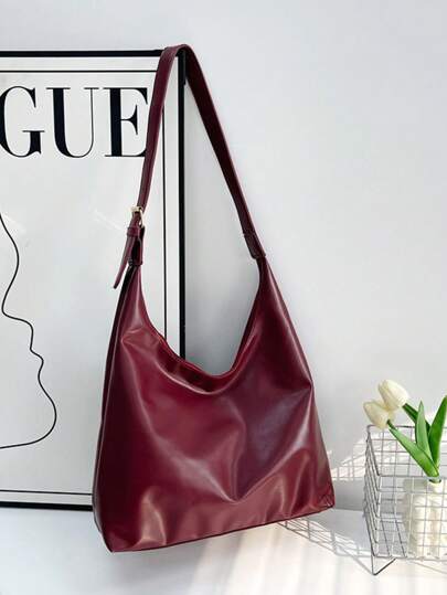 Fashionable Burgundy Tote Bag For Women, New Stylish Design Shoulder Bag, New Fashionable Big Bags For Women, Fashionable Burgundy Bag