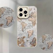 Funda de teléfono suave con estampado de ruta de viaje, ojos de ángel, acabado mate con impresión UV y protección de 360 grados para iPhone 11 12 13 14 15 16 Pro Max XR X/XS 7 8 Plus y smartphones - Negro - Ver 2