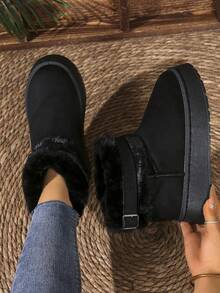 Women Outdoor Sports Snow Boots, Ankle Boots And Bare Boots/Women's Fashion Boots/Women's Autumn Winter Shoes/Women Warm Snow Boots/Women's Fashion Christmas Solid Color Cute Daily Match Waterproof Platform Slip-On Warm Casual Snow Boots/Women Fashion Warm Slippers