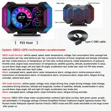 OBD2+GPS Digitale Auto Head-up-Anzeige Fahrtenschreiber Dualmodus Intelligenter Fahrzeugcomputer, Fehlercoderückstellung, Datenstromanzeige, Überschnellungsalarm, Geschwindigkeitsalarm, Auto Elektronisches Zubehör