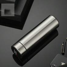 1pc 500ml/16.9oz Temperature Display Smart Vacuum Insulated Bottle With High-Grade Stainless Steel, Large Capacity, Easy-To-Carry, For Business, Commute, Office Use And Travel, Men And Women, Including A Carrying Pouch Water Bottle Back To School - Multicolor - View 16