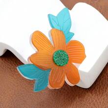 Acrylblatt Sommer Mode Blumen Brosche, einfach und elegant, Damen Accessoires
