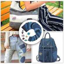 New Irregular Denim Ironing Patch,5 Colors (Blue) Clothing Patches,Heart,Square,Star,Flower And Cloud Patterns,Used For Repairing Clothes And Clothing Decoration,Strong Adhesive,Durable Fabric,Easy To Stick,Suitable For Clothes,Jeans,Jackets,Bags,Hats,Home Decoration