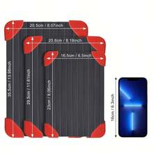 [1 包] 快速魔法肉类解冻盘 - 带硅胶边缘的快速铝制解冻托盘，高效的冷冻肉类解冻设备，适用于厨房，是快速便捷肉类解冻的理想选择。肉类解冻设备