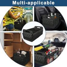 New  Car Trunk Organizer And Storage With 6 Big Pockets, Waterproof Polyester Trunk Organizer For SUV, Minivan, Truck (Large, Black) - 黑色大號 - 查看 6