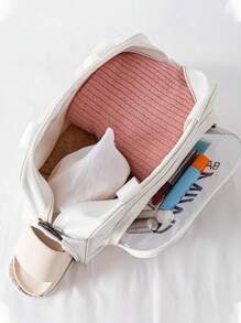 1 Peça Bolsa Grande de Moda Simples com Capacidade Ampla, Bolsa Transversal de Compartimento Único, Bolsa Separadora de Seco e Úmido, Bolsa Multibolso com Bolso Visível, Bolsa a Prova d'Água a Laser para Praia, Viagem Curta, Negócios, Viagem, Natação, Fitness, Praia, Armazenamento, Esportes, Fitness, Multiuso para Carregar Roupas, Sapatos, Cosméticos, Bolsa de Viagem, Necessidades de Viagem, Férias, Verão, Volta às Aulas, Bolsa Escolar, Bolsa Impermeável para Artigos de Higiene Pessoal