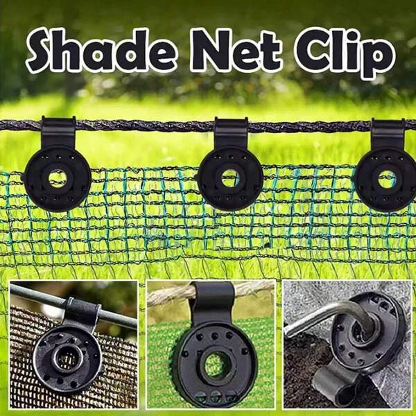 50/100pcs Sun Shade Clips, Garden Clips For Greenhouse Shade Net, Sunshade Net, Anti-Insect Net, Greenhouse Film Clips, Round Black Net Clips, Universal Shade Net Clips, Heat Insulation Net Clips
