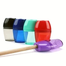 4/8 pièces/set, 4 taille-crayons de couleurs mélangées, 4 gommes, convient pour la rentrée scolaire, le bureau et les fournitures scolaires - couleurs aléatoires