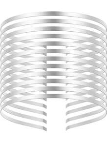 30/24/12 piezas de diademas de metal liso, marco de diadema DIY, diademas delgadas a granel para hombres y mujeres, accesorios para el cabello, diademas de color negro, plateado y dorado