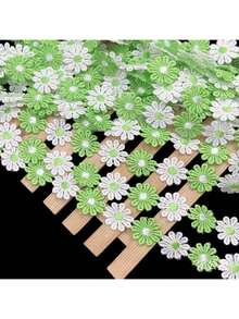 Colored Daisy Lace Edge - 1 Piece Polyester Embroidered Applique Ribbon For Sewing, Crafts And Garment Decoration, DIY Crafts, Party And Home Decor, Delicate, Patches, Decorative Ribbons, Sewing Accessories (1yard) - Multicolor - View 17