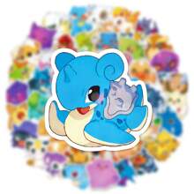 pokemon 50Pcs Cute Cartoon Anime Pokemon Stickers Kids Toys Kawaii Poke Ball Pikachu Decals Skateboard Laptop Waterproof Sticker Room Decor Home Decor Wall Decor