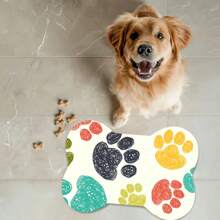 1 pezzo Tappetino per l'alimentazione degli animali domestici, tappetino assorbente per cibo di cani e gatti, tappetino impermeabile e a prova di perdite per animali domestici, senza macchie e facile da pulire, accessori per animali domestici, tappetino per pasti per animali adatto per bevitori sporchi e maleducati