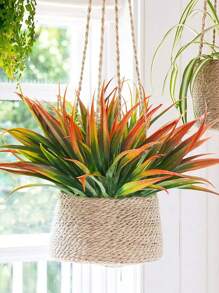 1/3/5pcs Artificial Grass Fake Plant UV Resistant Greenery Plastic Plants Home Garden Windowsill Decoration, Dining Room, Bedroom, Wedding Birthday Party Flower , Valentine's Day Gifts, Christmas, Thanksgiving, Halloween Indoor/Outdoor Holiday Decor, Photography Spring And Summer Seasonal Decoration Outdoor Simulation Greener