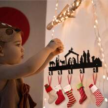 CIFbuy 1 Piece Of Exquisite Christmas Hook, Suitable For, Exquisite Craftsmanship, Unique Shape, Can Easily Hang Christmas Stockings, Lights And Other Decorations - A Great Choice To Add Christmas Atmosphere, Suitable For Bedrooms, Entrances And Other Spaces Decorative Hooks
