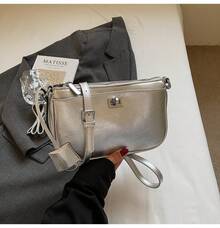 Versatile Bag, Spring And Summer, New Small Square Handbag, Shoulder Bag - 銀色 - 查看 1