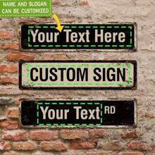 1pc Customized Street Sign Metal Arrow Direction Plaque, Outdoor Name Plate Custom Gift