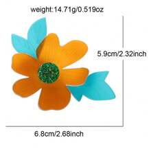 Acrylblatt Sommer Mode Blumen Brosche, einfach und elegant, Damen Accessoires