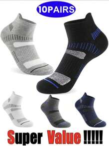 50/20/15/10/5/1 Pair Of High-Quality Men's Socks, Breathable Nylon Sports Socks, Casual And Sports Mesh Socks, Thin And Short For Summer, Size 36-46