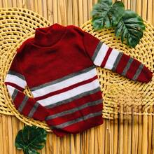 BOY'S WOOL BLOUSE HIGH NECK CACHARREL COLD WINTER FASHION STYLE FROM 10 TO 14 - Navy Blue - View 3