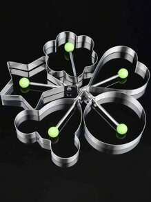 Edelstahl Spiegelei Form, Pfannkuchen und Ei Form zum Kochen und Dekorieren, Küchenutensilien aus 430 Edelstahl Omelett Hersteller Herzform Omelett Form Omelett Hersteller Backform Omelett Ring, verschiedene Stile zur Auswahl.