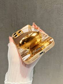 1pc Customized High-Definition Glass Phone Case With Gradient Apple Pattern, Compatible With Apple 16 Pro Max/15/14 Plus/13 Pro/12 Pro Max/11/XsMax/8/7/6Plus And Galaxy S24 Ultra/S25 Ultra. , Fashionable, Colorful, Cute, Fun, Minimalist, Matching Phone Case, Kawaii Customized, Personalized, Unique, Ideal Customized Gift For Boyfriend, Girlfriend, Family, Friends, Grandparents, Couples, Anniversary, Birthday,Season Picks