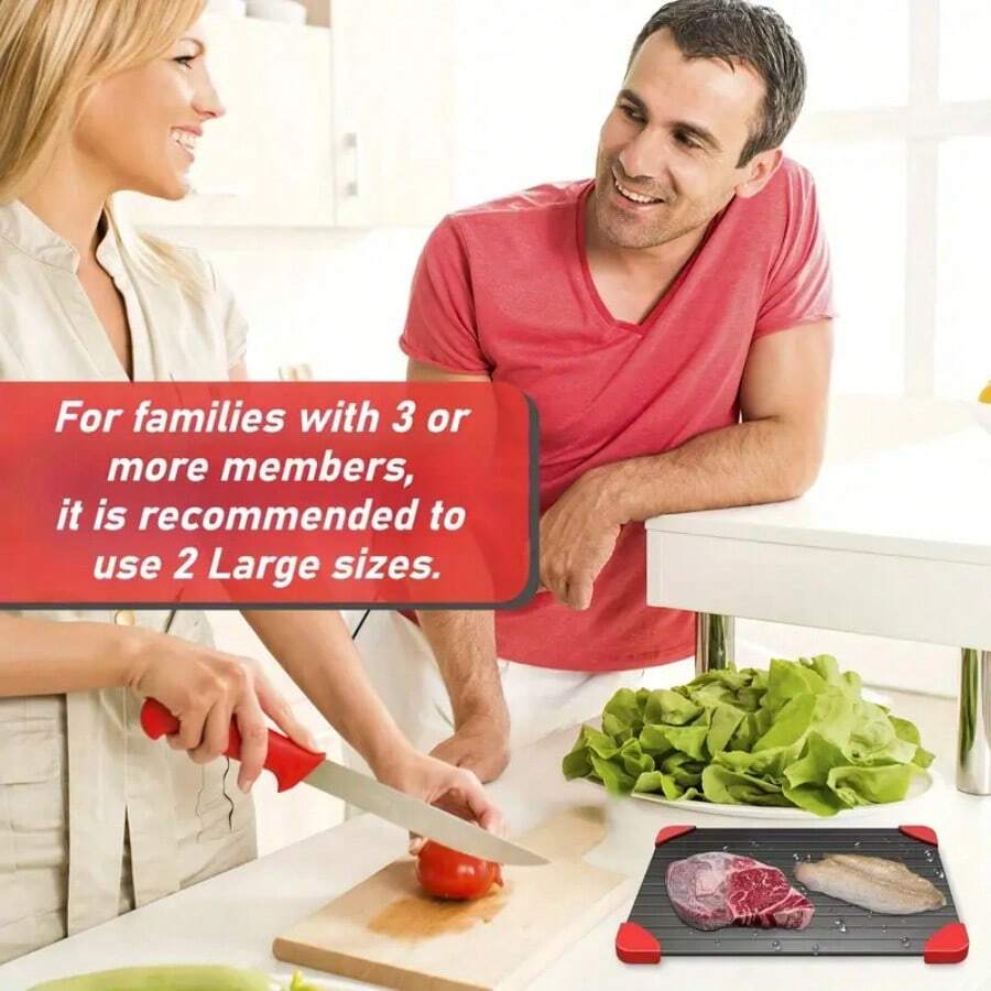 [1 包] 快速魔法肉类解冻盘 - 带硅胶边缘的快速铝制解冻托盘，高效的冷冻肉类解冻设备，适用于厨房，是快速便捷肉类解冻的理想选择。肉类解冻设备