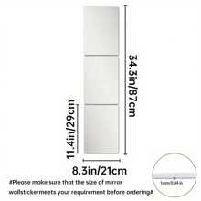 16PCS Pieces Of Acrylic Square Mirror DIY Decorative Mirror Modern Style Silver Self-Adhesive Removable Decorative Wall Stickers Suitable For Living Room, Dining Room, Bedroom, Bathroom, Party Decoration, Holiday Decoration Stickers