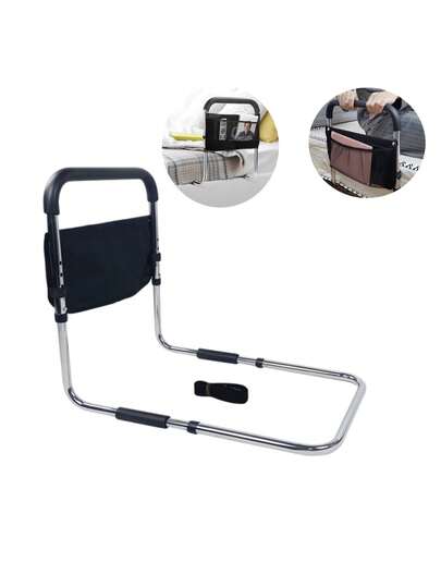Rieles de Cama para Adultos Mayores de Seguridad,Barandal para Cama Adulto, Riel para Cama Adulto Mayor,   altura ajustable, resistente y antideslizante,reposabrazos Antideslizantes en Forma de U y Bolsas de Almacenamiento, Robusto para Evitar caídas, Apto para Todas Las Camas