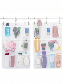 [Mesh Shower Organizer] 7 Pocket Mesh Hanging Shower Caddy With Quick Dry Net - 1 Pack Back To School Bathroom Accessories - Multicolor - View 12