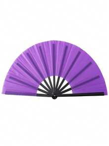 1/2 piezas Abanicos plegables grandes, adecuados para baile lineal, abanicos plegables de mano para damas, decoración de boda y fiesta al aire libre, portátiles - multicolor - Ver 19