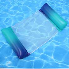 1 Stück Sommer faltbare Wasser-Hängematte Schwimmbad aufblasbares Luftmatratze für Schwimmen Strand Liege Schwimmende Schlafbett Stuhl, Strand Essentials, Strand Accessoires
