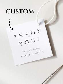 Biglietti tag regalo quadrati personalizzati (escluse le corde)! Citazioni romantiche per San Valentino / messaggi commoventi per la festa della mamma, stampati come desiderato, design semplice e carino che attira l'attenzione! Adatto per etichette di abbigliamento, scatole regalo, feste, copertine di libri per il ritorno a scuola, molto pratico! Il design senza corda è ordinato ed estetico, con stili colorati e adorabili, crea un'atmosfera festiva per i regali di Natale, forniture scolastiche