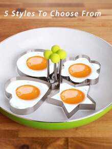Edelstahl Spiegelei Form, Pfannkuchen und Ei Form zum Kochen und Dekorieren, Küchenutensilien aus 430 Edelstahl Omelett Hersteller Herzform Omelett Form Omelett Hersteller Backform Omelett Ring, verschiedene Stile zur Auswahl.