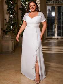 Women Plus Size Sequins Formal Evening Dress Mother Of Bridal