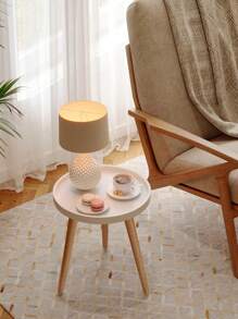 Simple Coffee Table Solid Wood Sofa Edge Table ,Sofa Side Small Round Table,Stable Side End Table For Living Room Bedroom Office Home Furnishing Decoration