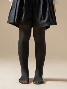 1 Par de Medias de Baile para Niños con Fondo Exterior de Estribos Negros