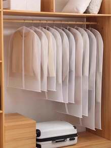 5 Stück durchsichtige PEVA Kleiderhüllen, verlängerte wasserdichte und staubdichte Aufbewahrungstaschen für den Kleiderschrank, feuchtigkeitsbeständige Kunststoffschutzhüllen für den Heimgebrauch, ideal für Hemden, Anzüge und Langzeitlagerung, Kleiderschutz mit klarer Sichtbarkeit und sicherem Verschlusssystem, Kleideraufbewahrung