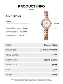 TIRENSE 1 Piece Of Luxurious, Fashionable, Elegant Jewelry With Diamonds, Ladies' Wrist Linked List, Birthday Gift, Holiday Gift,Watch Women ,Women's Gift