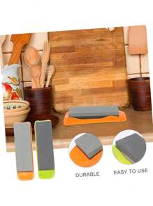 Portable Double-Sided Whetstone, High Hardness Knife Sharpener, High-Quality Double-Sided Oil Stone, Non-Slip Base, Convenient For Home Use, Suitable For Precise Grinding Of Various Knives, Very Suitable For Home Kitchens And Restaurants.