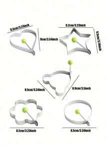 Edelstahl Spiegelei Form, Pfannkuchen und Ei Form zum Kochen und Dekorieren, Küchenutensilien aus 430 Edelstahl Omelett Hersteller Herzform Omelett Form Omelett Hersteller Backform Omelett Ring, verschiedene Stile zur Auswahl.