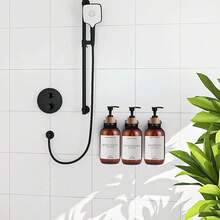 3 Stücke 16oz nachfüllbare Shampoo- und Conditioner-Spender - Set mit 3 - Pumpflasche Spender für Shampoo, Conditioner, Duschgel - leere nachfüllbare Kunststoffbehälter für Dusche, Badezimmer Aufbewahrung, bernsteinfarbener Seifenspender Rückkehr zur Schule