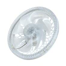 1 peça, 50 W, luz de ventilador de teto inteligente para sala de estar, controle remoto, luz de ventilador LED tricolor regulável, soquete E27, luz de ventilador de teto moderno para quarto, 30 cm-11,81 polegadas, tampa de PC de diamante de plástico ABS, luz de ventilador LED de superfície montada, adequada para sala de jantar, mesa de cozinha, fácil de instalar, AC85-265V
