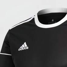 Adidas 男子短袖足球服運動透氣足球T卹 - 黑色 - 查看 7
