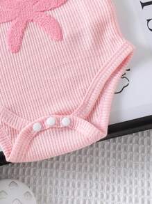 2pcs/Set Cute Embroidered Strap Romper + Shorts Outfit For Toddler Girls, Lightweight For Summer