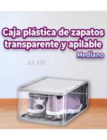 Juego de 5 Cajas de almacenamiento para zapatos, apilables, transparentes, organizador de entrada, tamaño grande (blanco) 31.5*21.5*13.5 - Multicolor - Ver 1
