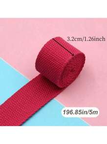 1 pieza 5M*32MM/5M*25MM Cinta de poliéster de colores, cinta portátil, cinta para mochilas, accesorios para confección de bolsas, tela DIY de decoración navideña, cinta de poliéster DIY, cinta de correa de mochila