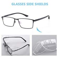 3Set (4pcs/Set) Clear Universal Flexible Protective Side Shields For Eye Glasses Safety - Transparent - View 5