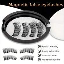 1 paio di ciglie finte magnetiche, dall'aspetto naturale, riutilizzabili, senza bisogno di colla, set di ciglie magnetiche, facili da applicare e rimuovere, comfort per tutto il giorno.