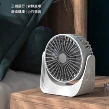 Nuevo ventilador de escritorio pequeño, ventilador portátil mini para oficina, dormitorio o carpa, recargable por USB, de larga duración, con motor sin escobillas, alto flujo de aire, ventilador de escritorio pequeño de 1200 mAh